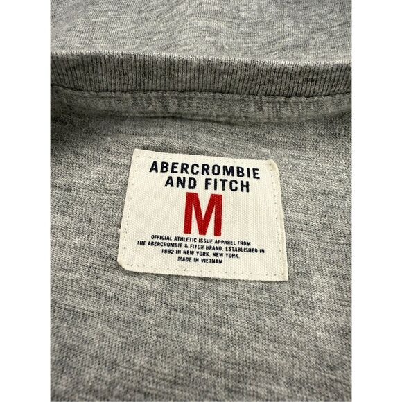 Vintage Abercrombie & Fitch 92 Men’s Medium Long Sleeve Shirt Gray Crewneck 90s - Picture 6 of 7